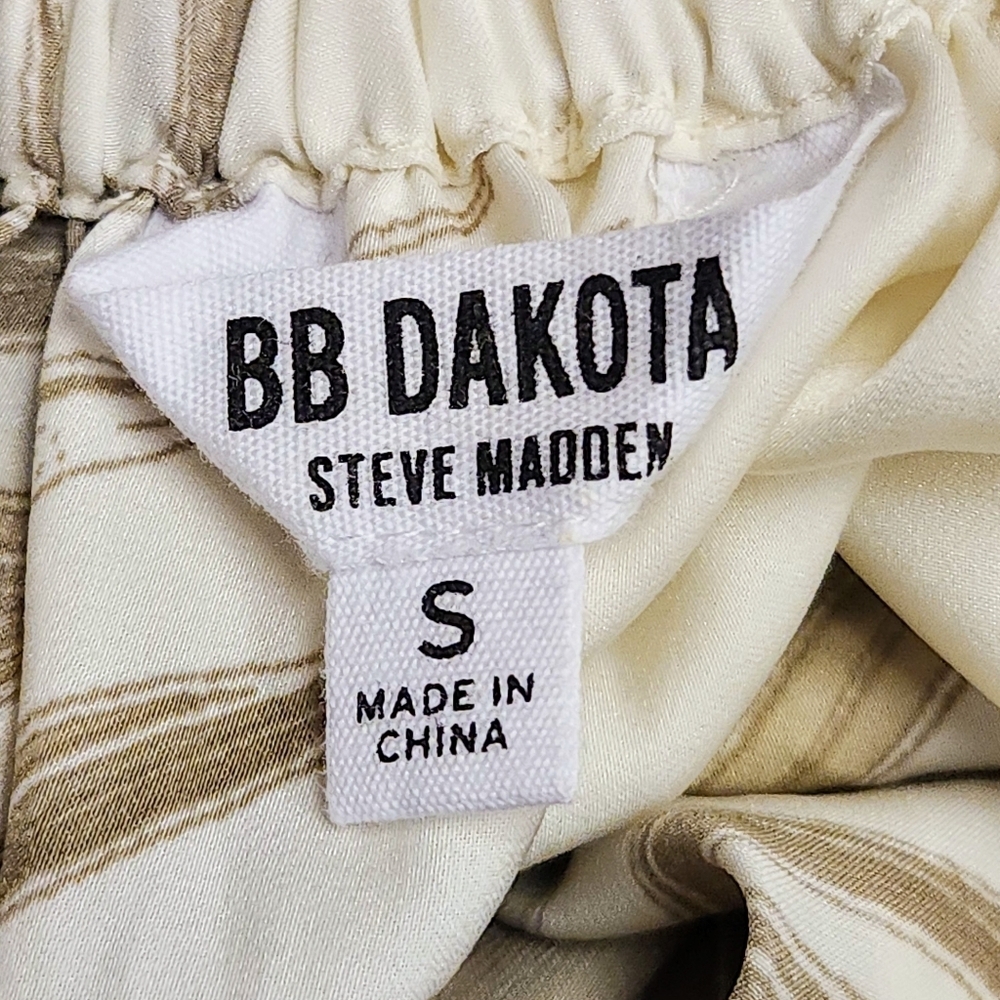 BB Dakota by Steve Madden Cream And Grey Palm Down Maxi Dress Size S - Picture 13 of 16